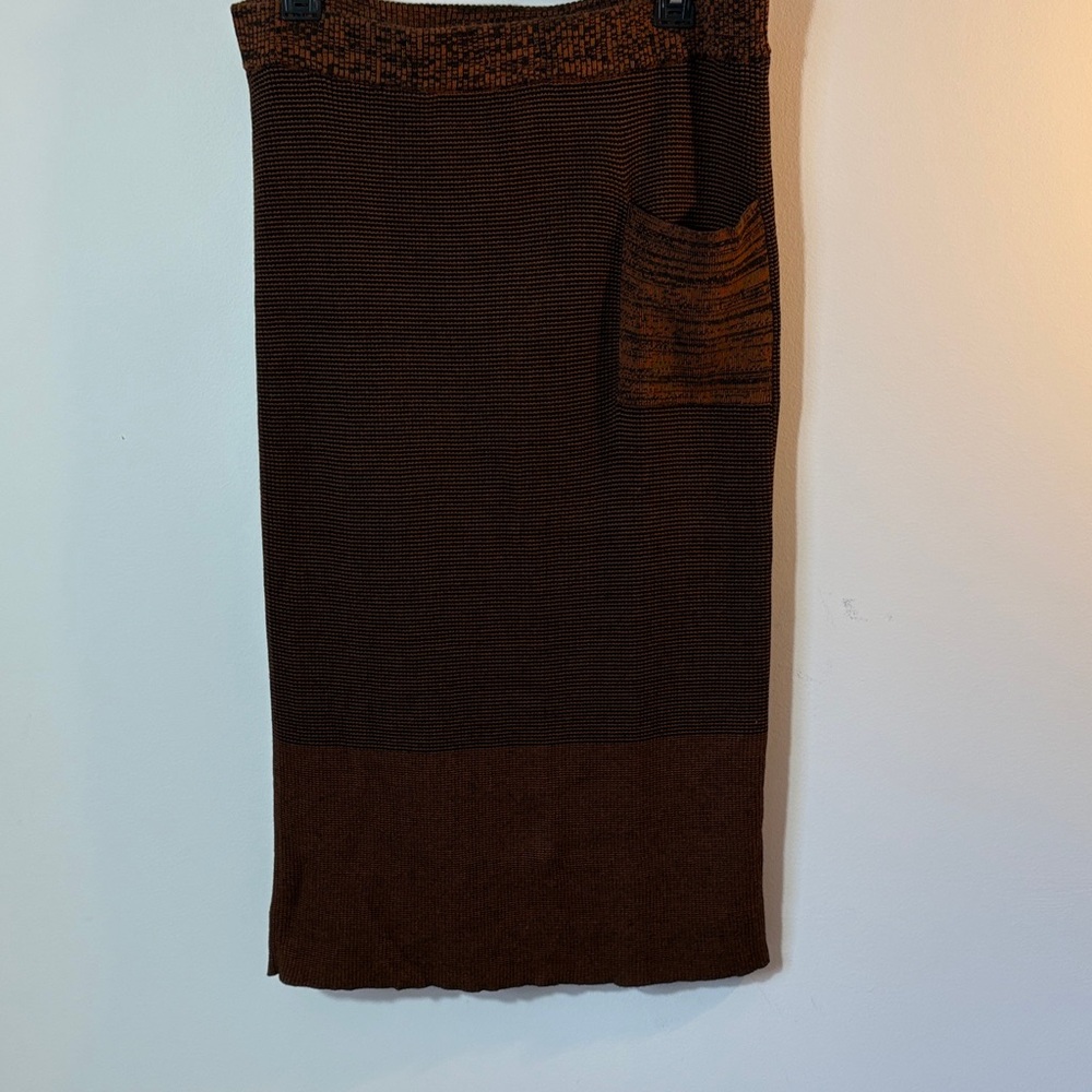 Vera Wang Chocolate Knit Pencil Skirt